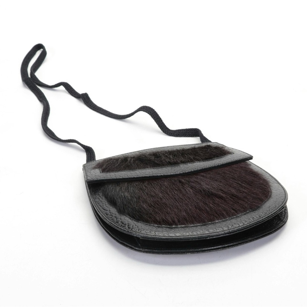 Vintage Yves Saint Laurent Rive Gauche Pony Hair & Leather Crossbody Bag - Picture 2 of 8